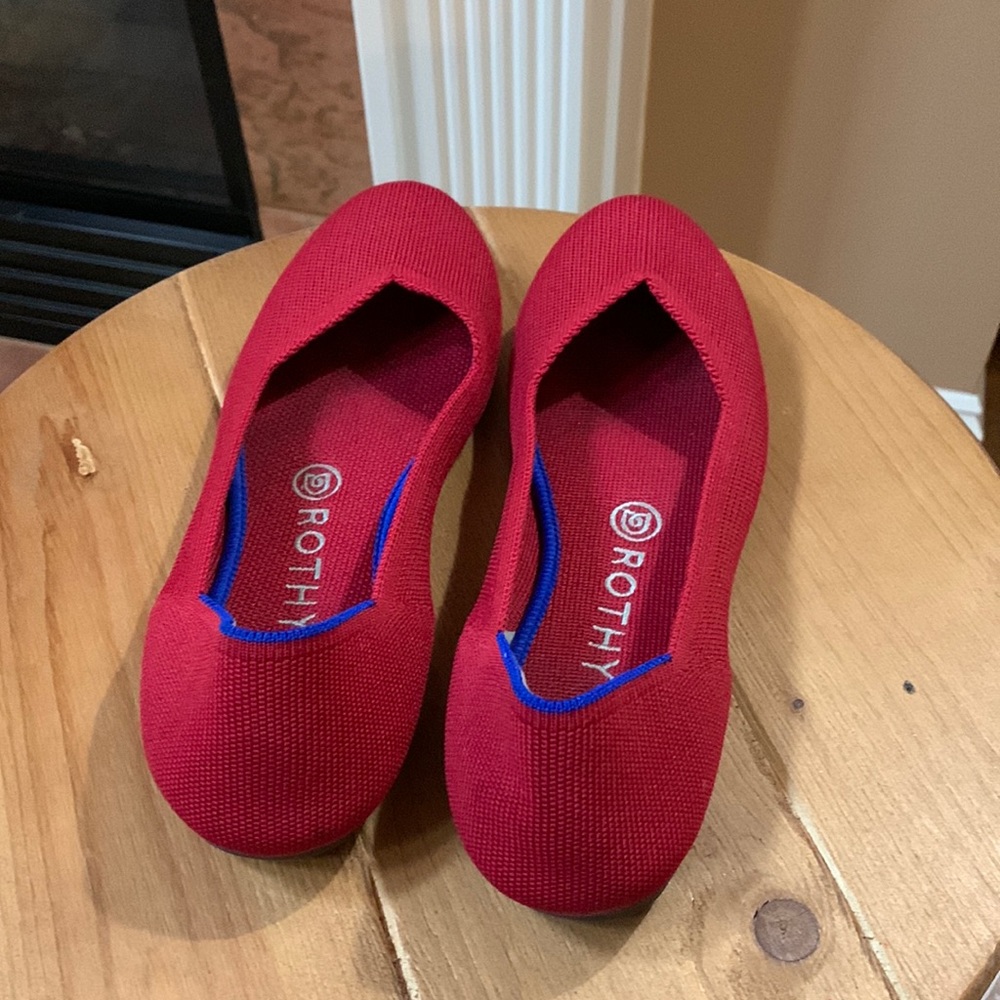 Rothy’s red flats size 7.5